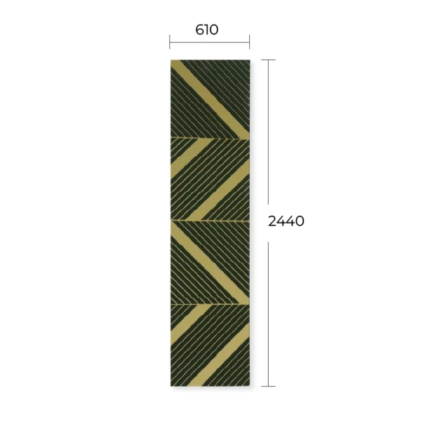 Mirror Engraved Laminate Sheet LSD 6083-5# Gold+Bottle Green 2'X8'X1.5mm