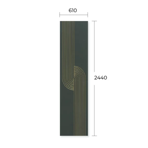 Mirror Engraved Laminate Sheet LSD 6074-3# Gold+ Darker Charcoal 2'X8'X1.5mm